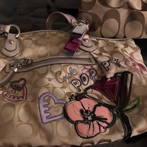 Coach Purse poppy collection